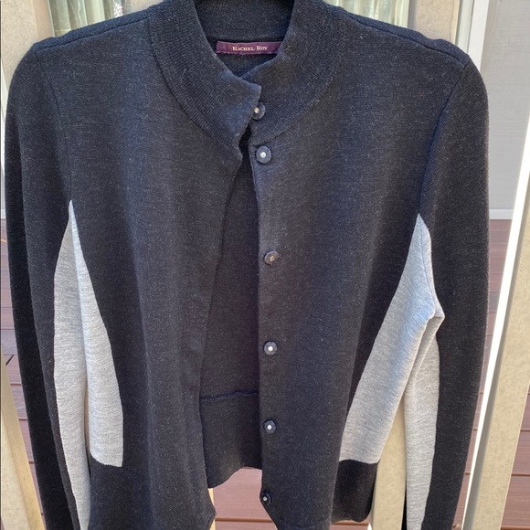 Rachel Roy charcoal grey wool sweater - Picture 3 of 4